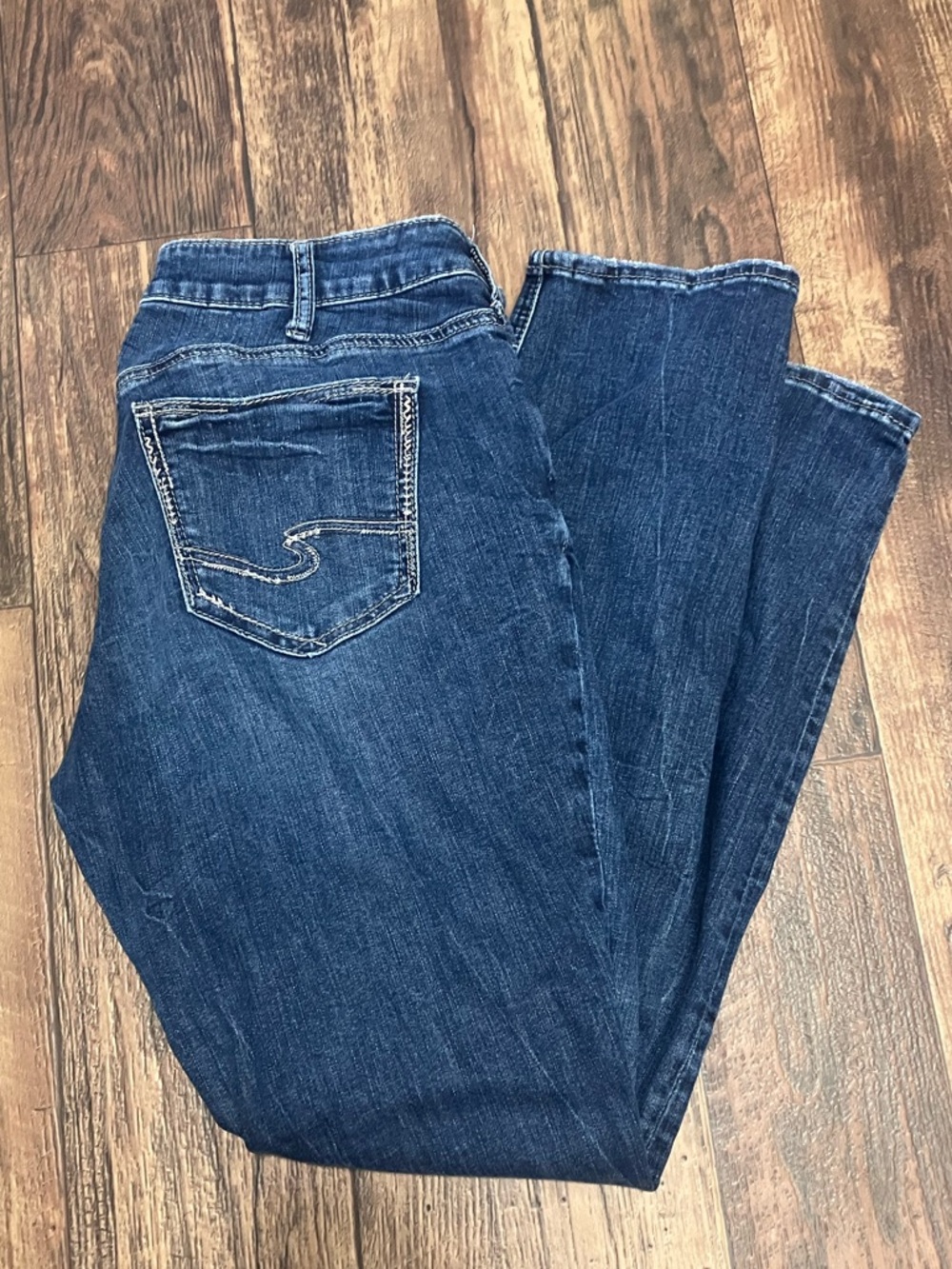 Silver Jeans Dark Blue Straight Leg Women's Jeans